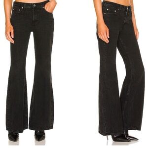 GRLFRND Black Flare Jeans Wide Leg